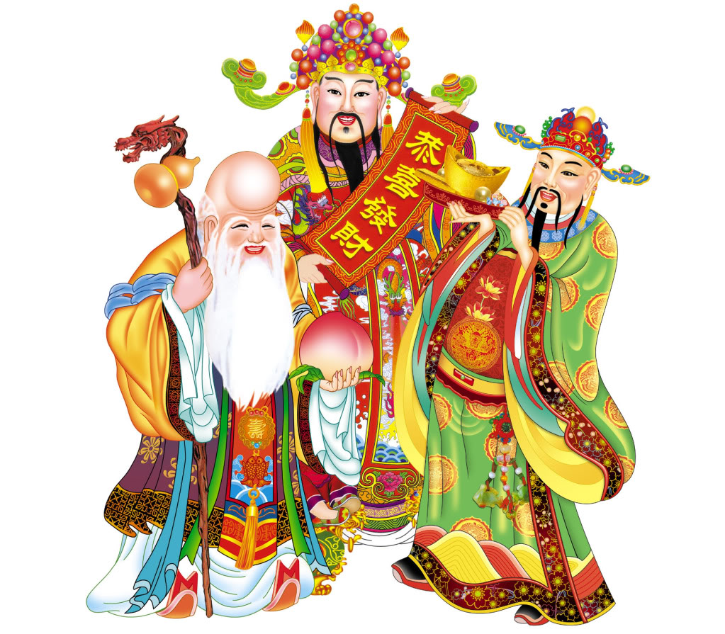 3 ông Phúc Lộc Thọ vào nhà