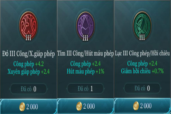 Bảng ngọc phép Liên Quân 1