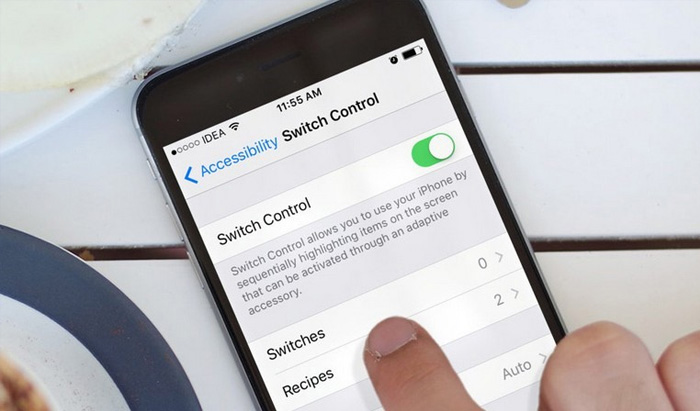 Thiết lập công tắc trên ios